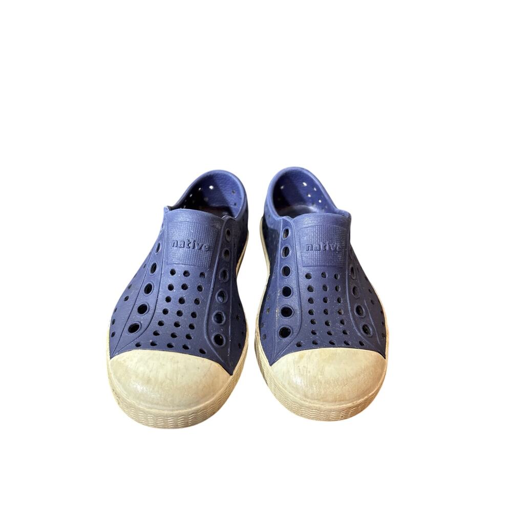 Native Jefferson slip-on shoes Toddler size 7 C Navy Blue Worn